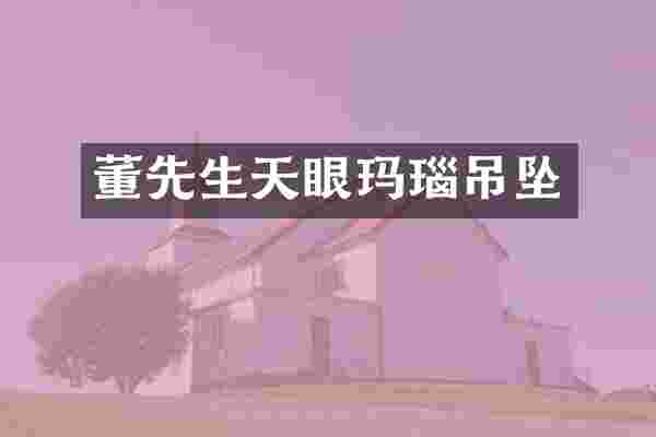 董先生天眼玛瑙吊坠