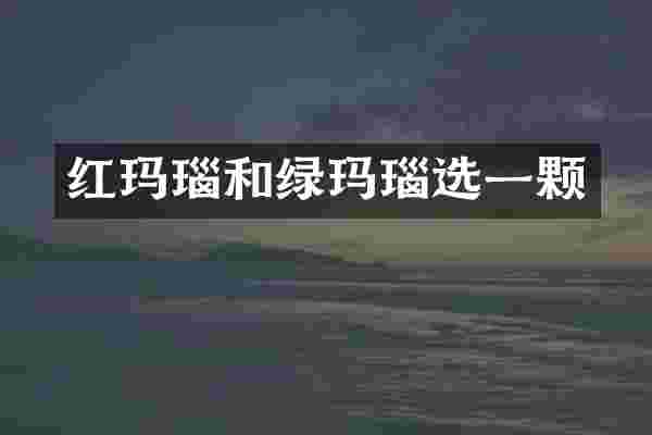 红玛瑙和绿玛瑙选一颗