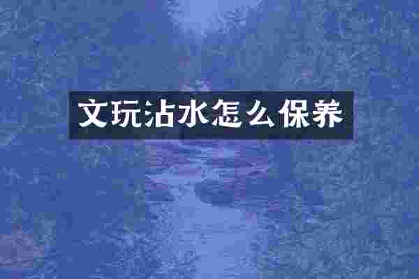 文玩沾水怎么保养