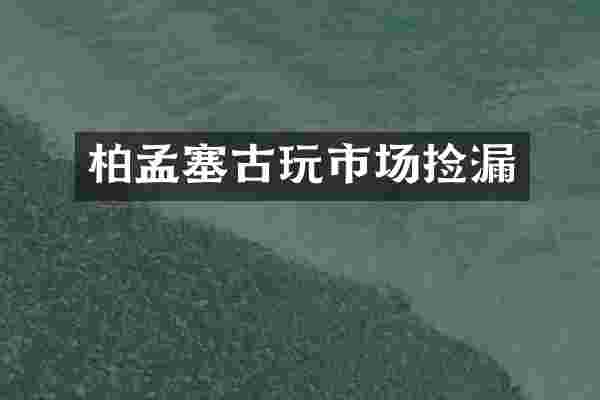 柏孟塞古玩市场捡漏
