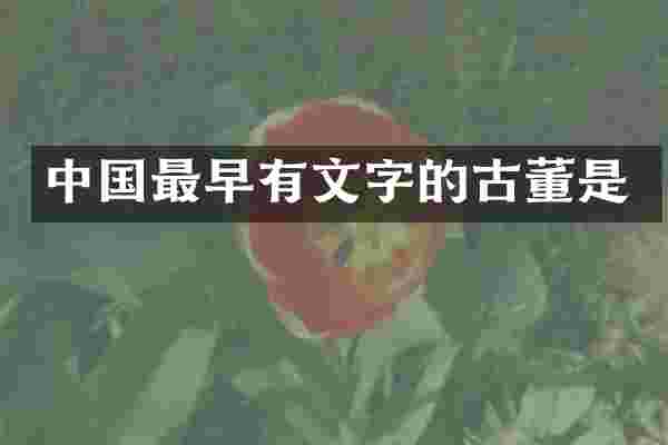 中国最早有文字的古董是