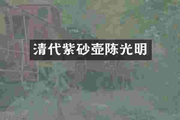 清代紫砂壶陈光明