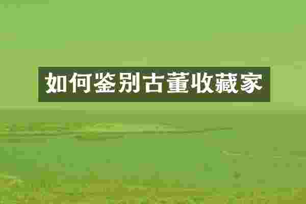 如何鉴别古董收藏家