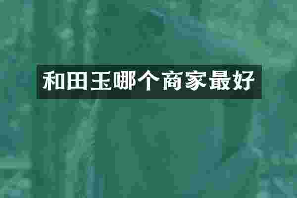 和田玉哪个商家最好