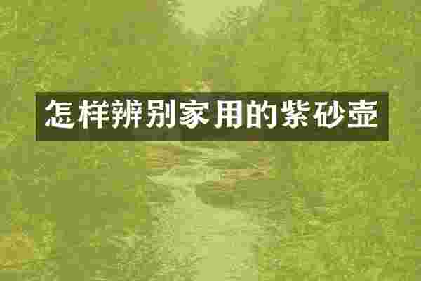 怎样辨别家用的紫砂壶