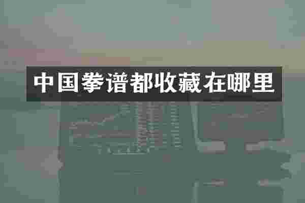 中国拳谱都收藏在哪里