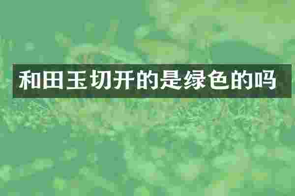 和田玉切开的是绿色的吗