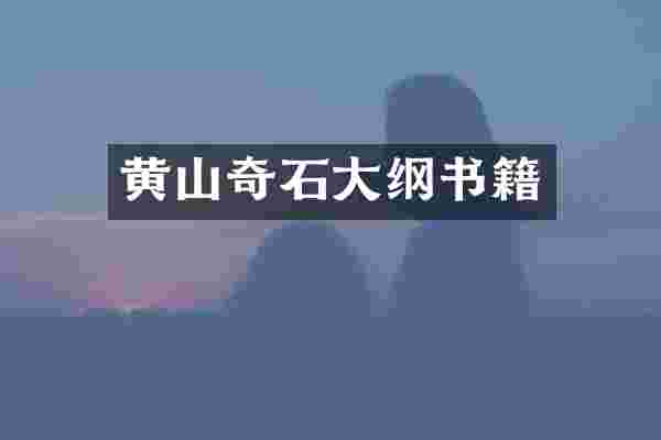 黄山奇石大纲书籍