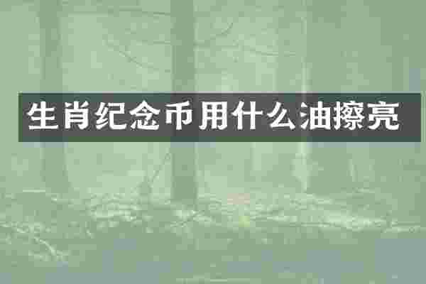 生肖纪念币用什么油擦亮