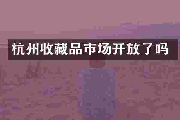 杭州收藏品市场开放了吗