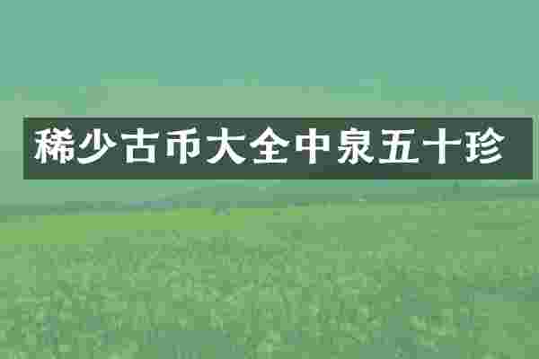 稀少古币大全中泉五十珍