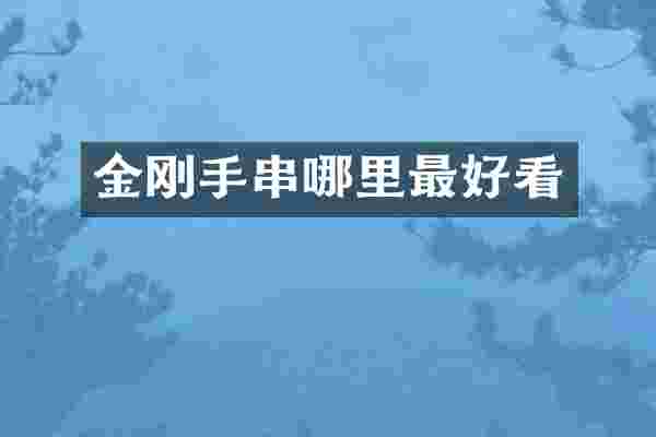 金刚手串哪里最好看
