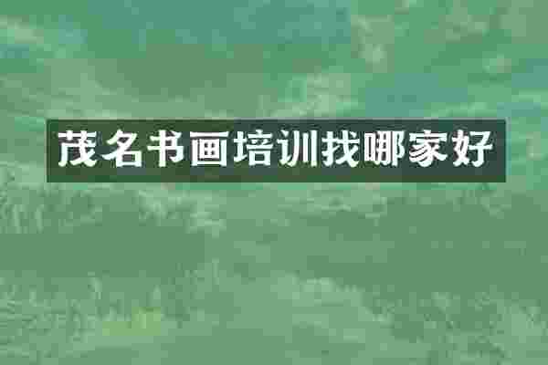 茂名书画培训找哪家好