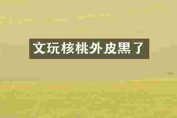 文玩核桃外皮黑了