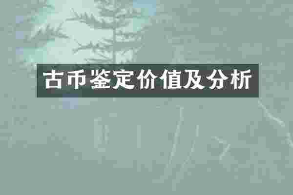 古币鉴定价值及分析