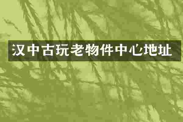 汉中古玩老物件中心地址