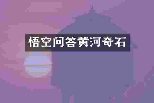 悟空问答黄河奇石