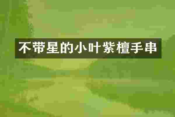 不带星的小叶紫檀手串