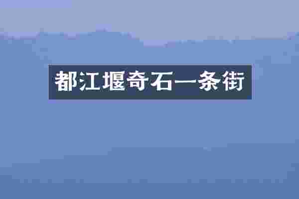 都江堰奇石一条街