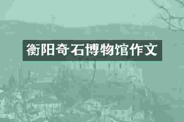 衡阳奇石博物馆作文