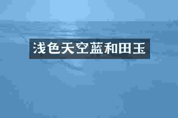 浅色天空蓝和田玉