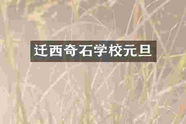 迁西奇石学校元旦