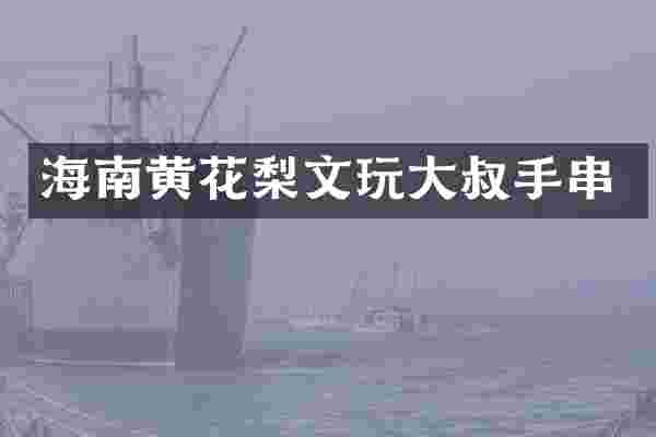 海南黄花梨文玩大叔手串