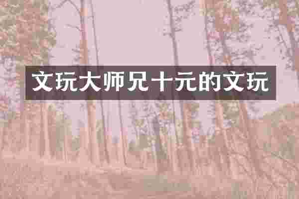 文玩大师兄十元的文玩