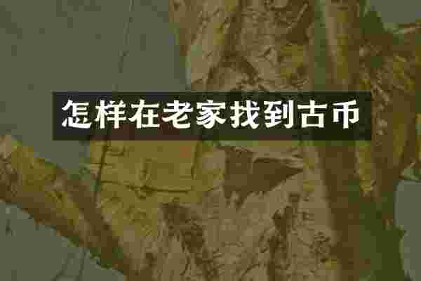 怎样在老家找到古币
