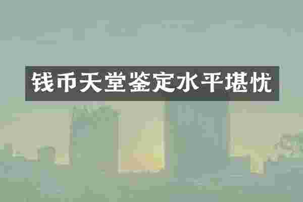 钱币天堂鉴定水平堪忧