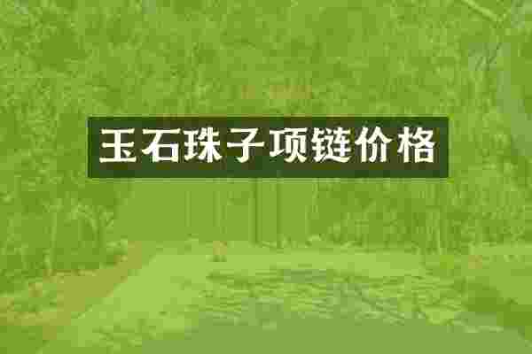玉石珠子项链价格