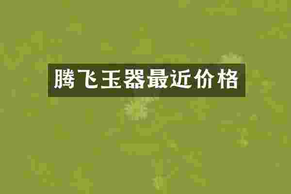 腾飞玉器最近价格