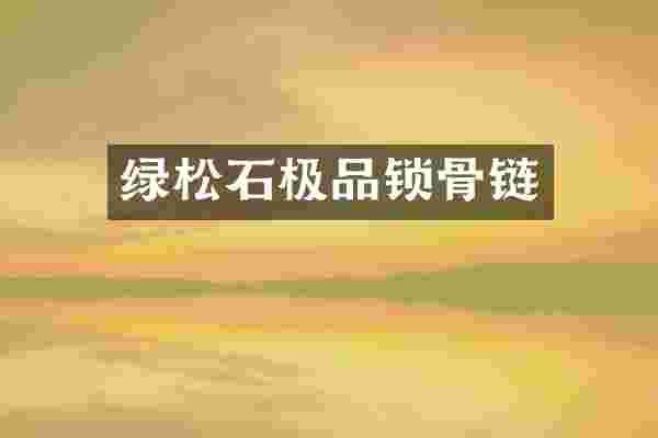 绿松石极品锁骨链