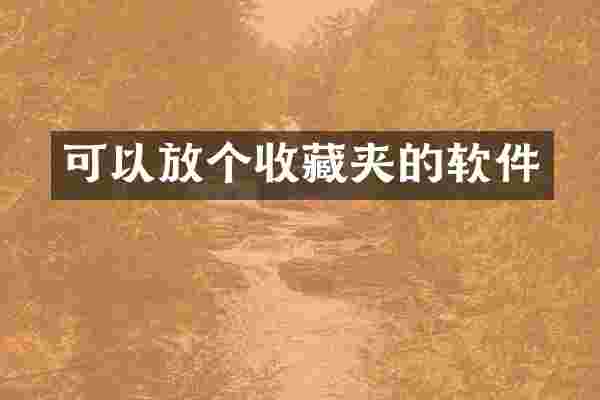 可以放个收藏夹的软件