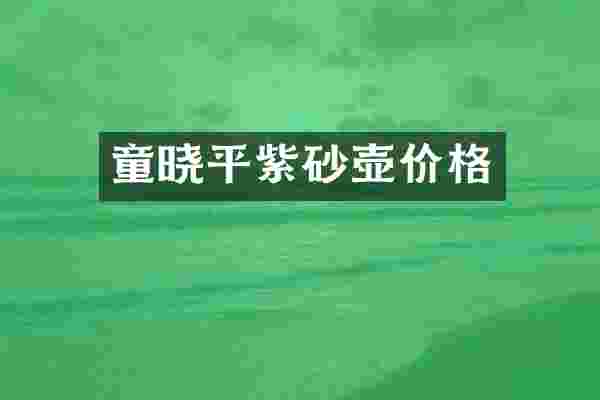 童晓平紫砂壶价格