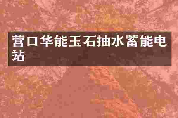 营口华能玉石抽水蓄能电站
