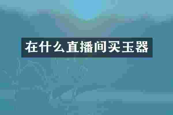 在什么直播间买玉器
