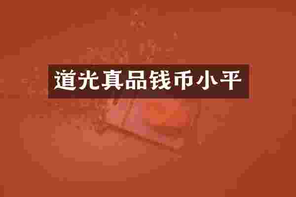 道光真品钱币小平