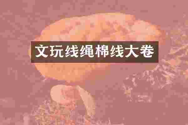 文玩线绳棉线大卷