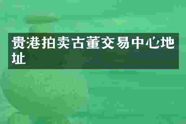 贵港拍卖古董交易中心地址
