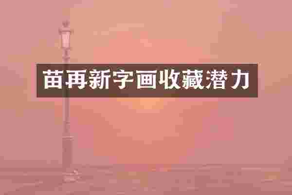 苗再新字画收藏潜力