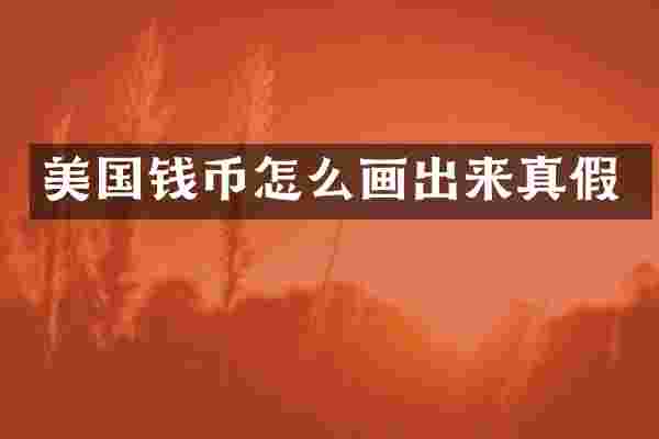 美国钱币怎么画出来真假