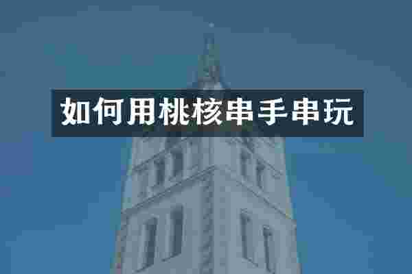 如何用桃核串手串玩