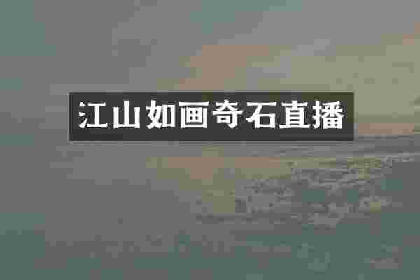 江山如画奇石直播
