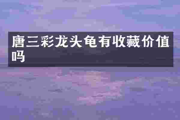 唐三彩龙头龟有收藏价值吗