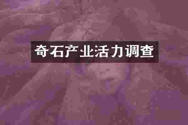 奇石产业活力调查