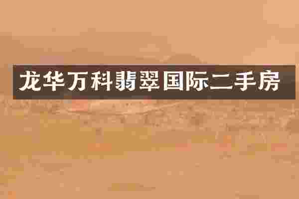 龙华万科翡翠国际二手房