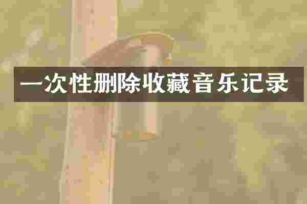 一次性删除收藏音乐记录