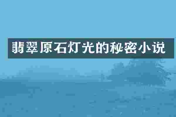 翡翠原石灯光的秘密小说