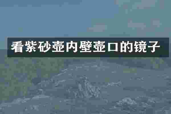看紫砂壶内壁壶口的镜子